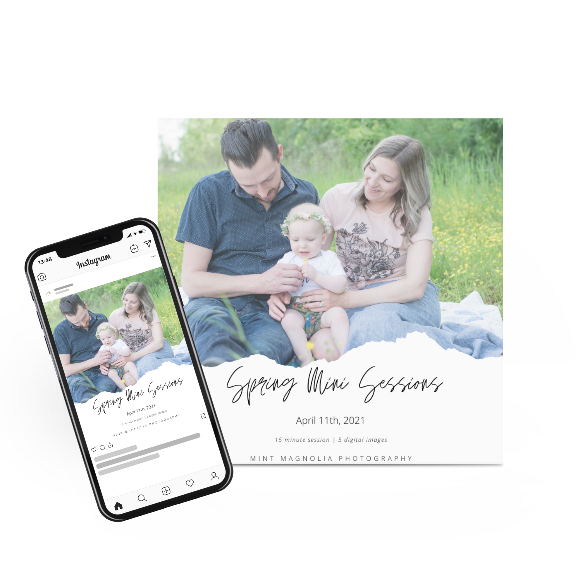 Spring Mini Session Template (2) for Canva