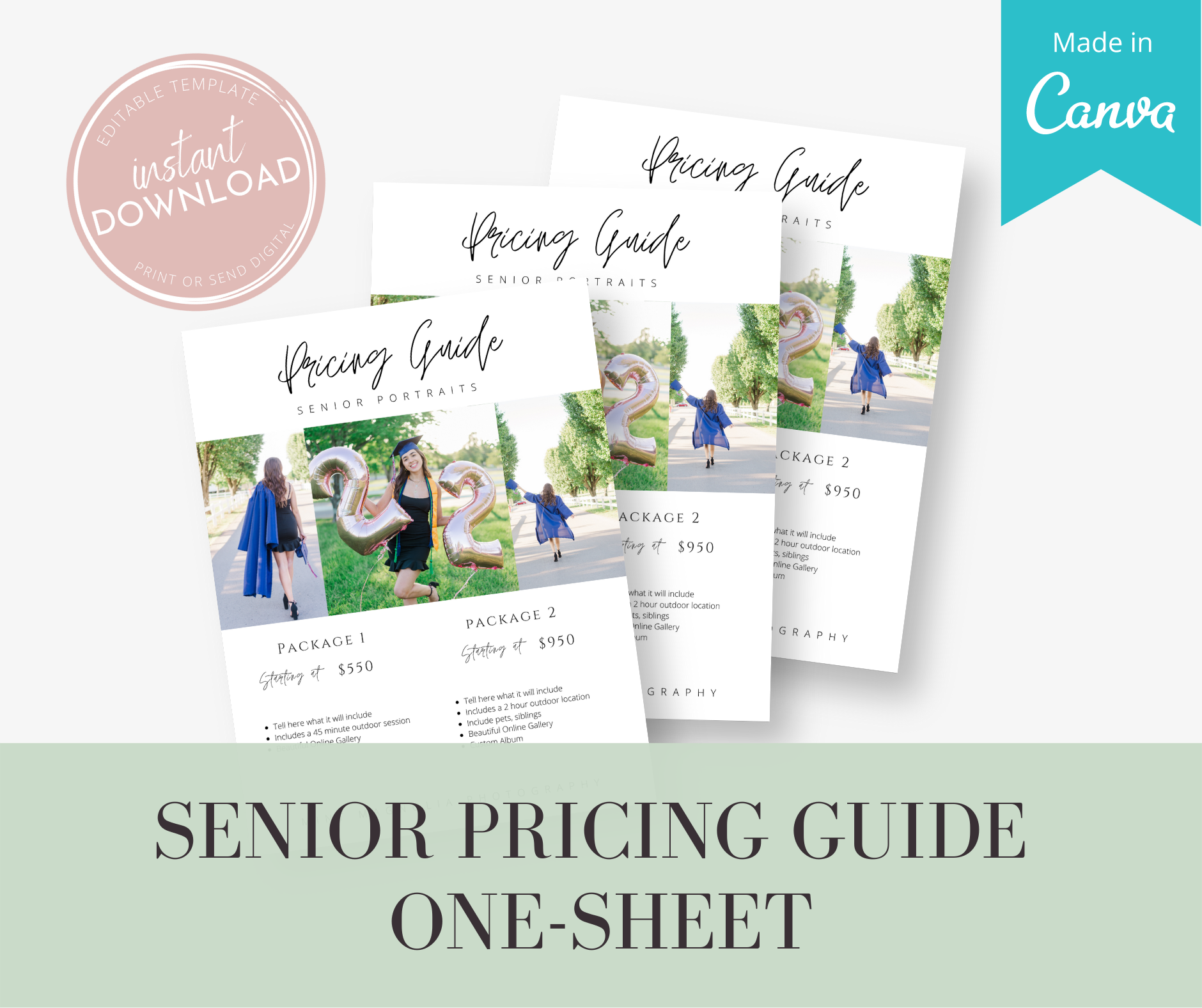 Senior Pricing Guide One-Sheet