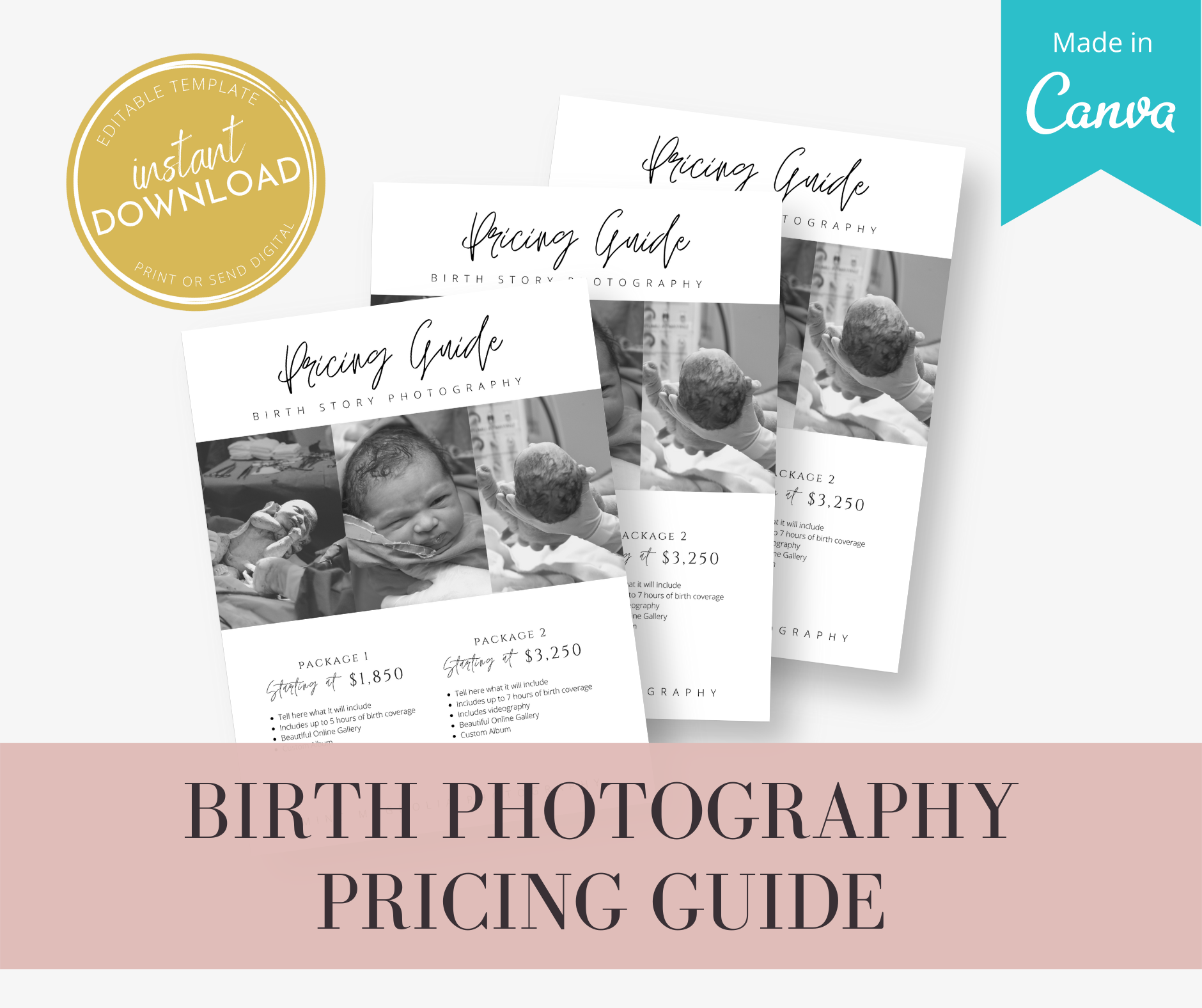 Birth Photography Pricing Guide